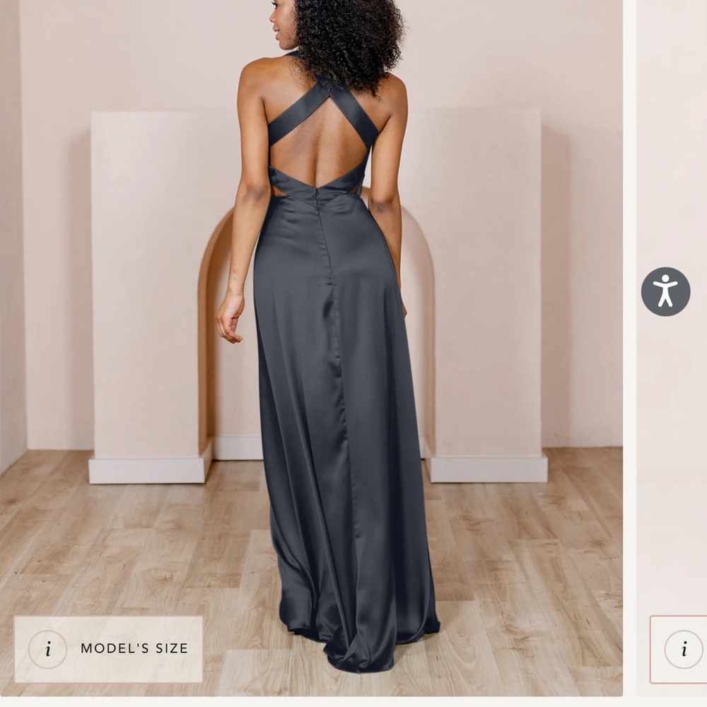 Revelry Dylan dress satin black